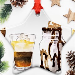 Coffee And Milkshakes Star Ornament (two Sides) by KuriSweets