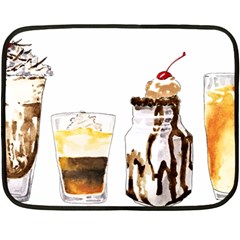 Coffee And Milkshakes Fleece Blanket (mini) by KuriSweets