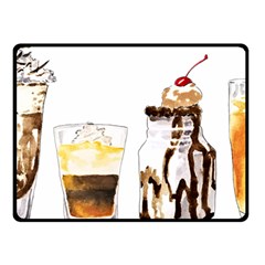 Coffee And Milkshakes Fleece Blanket (small) by KuriSweets