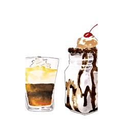 Coffee And Milkshakes Shower Curtain 48  X 72  (small) 