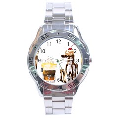 Coffee And Milkshakes Stainless Steel Analogue Watch by KuriSweets