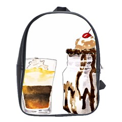 Coffee And Milkshakes School Bag (xl) by KuriSweets