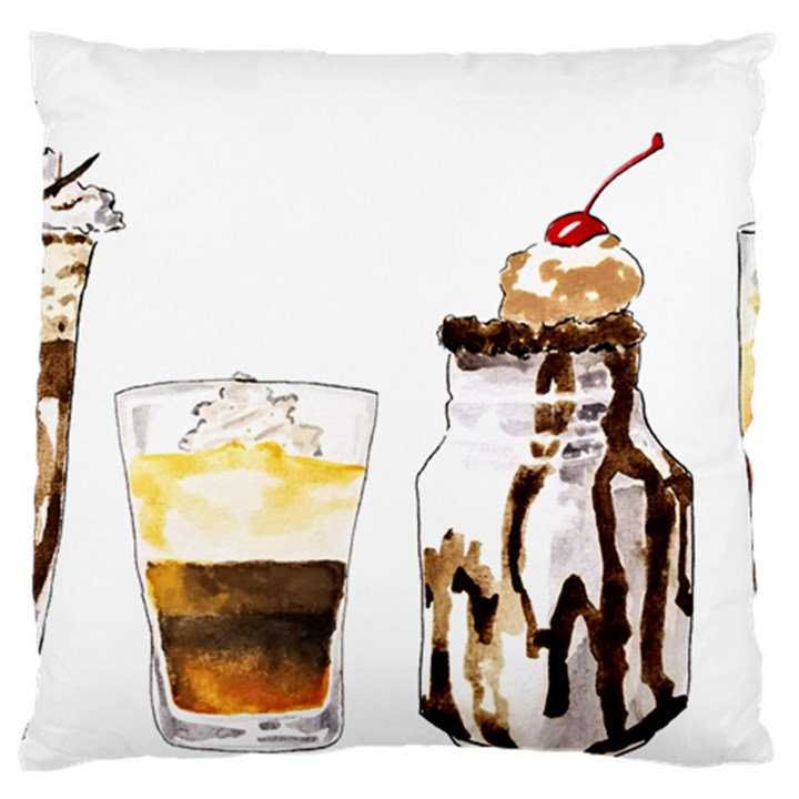 Coffee and milkshakes Standard Flano Cushion Case (Two Sides)