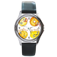 Cute Bread Round Metal Watch by KuriSweets