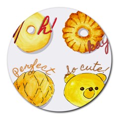 Cute Bread Round Mousepads by KuriSweets