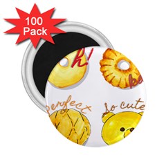 Cute Bread 2 25  Magnets (100 Pack)  by KuriSweets