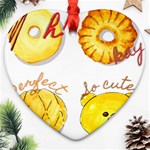 Cute Bread Heart Ornament (Two Sides) Front