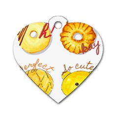 Cute Bread Dog Tag Heart (one Side)