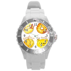 Cute Bread Round Plastic Sport Watch (l) by KuriSweets