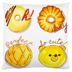 Cute Bread Standard Flano Cushion Case (one Side) by KuriSweets