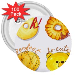 Bread Stickers 3  Buttons (100 Pack) 