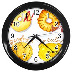 Bread Stickers Wall Clocks (black) by KuriSweets