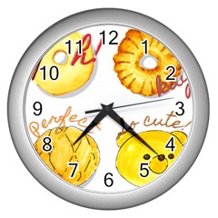 Bread Stickers Wall Clocks (silver) 