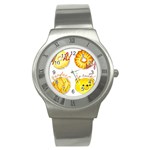 Bread Stickers Stainless Steel Watch Front