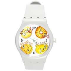 Bread Stickers Round Plastic Sport Watch (m) by KuriSweets