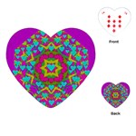 Hearts In A Mandala Scenery Of Fern Playing Cards (Heart)  Front