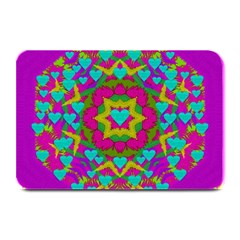 Hearts In A Mandala Scenery Of Fern Plate Mats by pepitasart