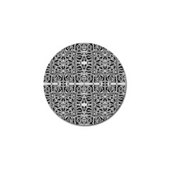 Dark Oriental Ornate Pattern Golf Ball Marker by dflcprints