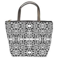 Dark Oriental Ornate Pattern Bucket Bags by dflcprints