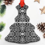 Dark Oriental Ornate Pattern Ornament (Christmas Tree)  Front