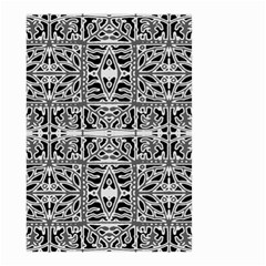 Dark Oriental Ornate Pattern Small Garden Flag (two Sides) by dflcprints