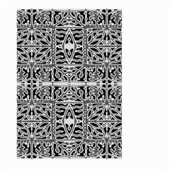 Dark Oriental Ornate Pattern Large Garden Flag (two Sides) by dflcprints