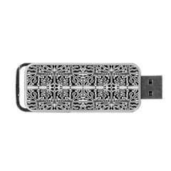 Dark Oriental Ornate Pattern Portable Usb Flash (one Side) by dflcprints