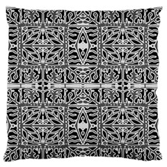 Dark Oriental Ornate Pattern Large Flano Cushion Case (one Side) by dflcprints