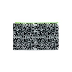 Dark Oriental Ornate Pattern Cosmetic Bag (xs) by dflcprints