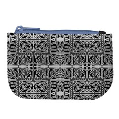 Dark Oriental Ornate Pattern Large Coin Purse by dflcprints