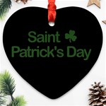  St. Patricks day  Ornament (Heart) Front