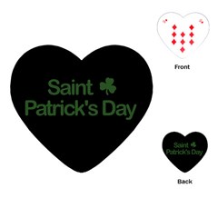  St  Patricks Day  Playing Cards (heart)  by Valentinaart