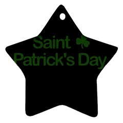  St  Patricks Day  Star Ornament (two Sides) by Valentinaart