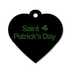  St  Patricks Day  Dog Tag Heart (two Sides) by Valentinaart