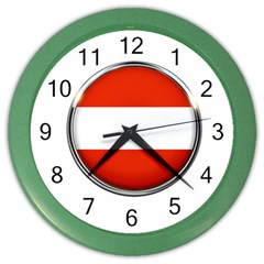 Austria Country Nation Flag Color Wall Clocks by Nexatart