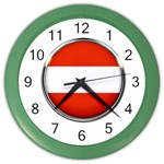 Austria Country Nation Flag Color Wall Clocks Front