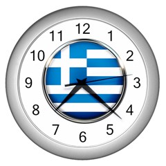 Greece Greek Europe Athens Wall Clocks (silver)  by Nexatart