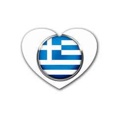 Greece Greek Europe Athens Rubber Coaster (heart)  by Nexatart