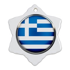 Greece Greek Europe Athens Snowflake Ornament (two Sides) by Nexatart