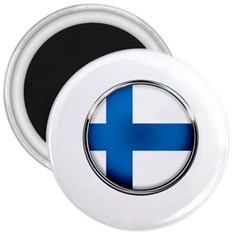 Finland Country Flag Countries 3  Magnets by Nexatart