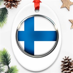 Finland Country Flag Countries Ornament (oval) by Nexatart