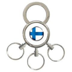 Finland Country Flag Countries 3-ring Key Chains by Nexatart