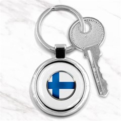 Finland Country Flag Countries Key Chains (round)  by Nexatart