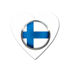 Finland Country Flag Countries Heart Magnet by Nexatart