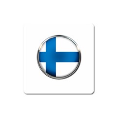 Finland Country Flag Countries Square Magnet by Nexatart