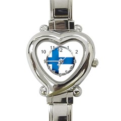 Finland Country Flag Countries Heart Italian Charm Watch by Nexatart