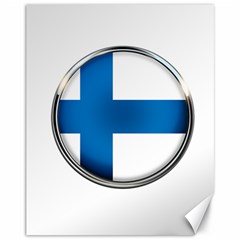 Finland Country Flag Countries Canvas 11  X 14   by Nexatart