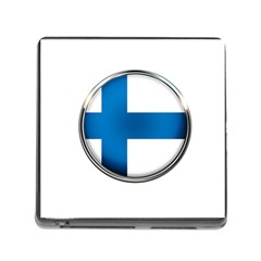 Finland Country Flag Countries Memory Card Reader (square) by Nexatart