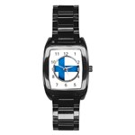 Finland Country Flag Countries Stainless Steel Barrel Watch Front