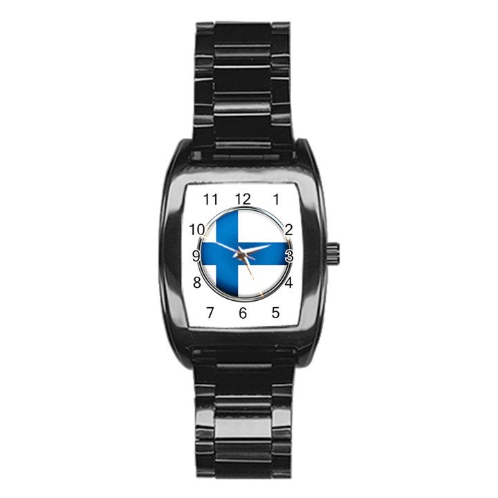 Finland Country Flag Countries Stainless Steel Barrel Watch